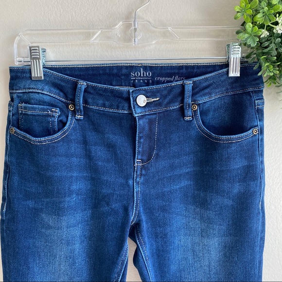 New York& Co SOHO crop flare raw hem jeans size 6 - Picture 3 of 7